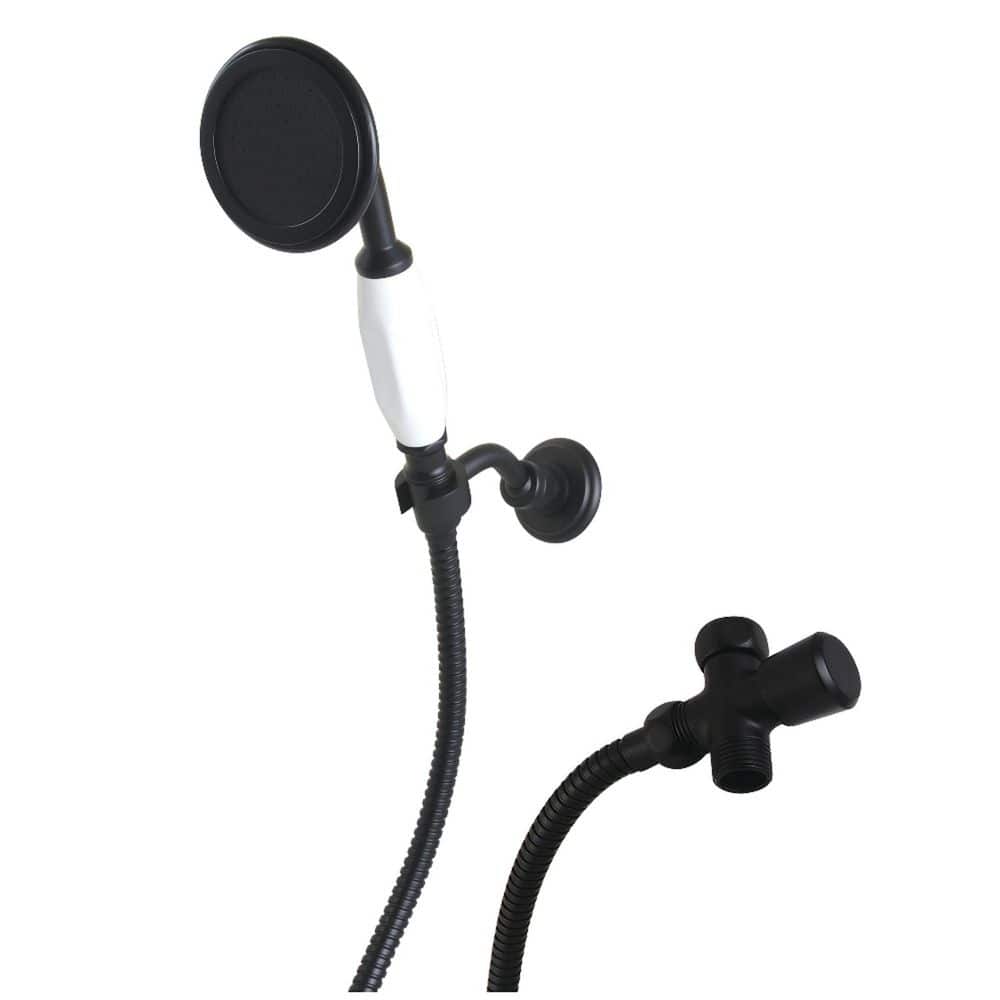 Vintage 1-Spray Wall Mount Handheld Shower Head 1.8 GPM in Matte Black