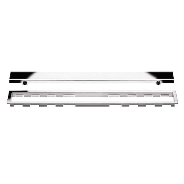 Schluter Kerdi-Line Chrome 19-11/16 in. Closed Grate Assembly with 3/4 in. Frame