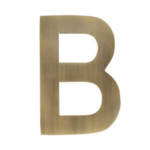 4 in. Antique Brass House Letter B