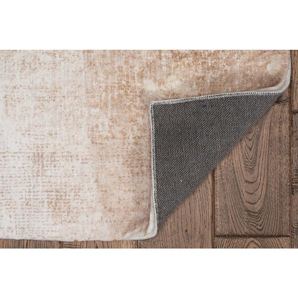 Vida Faux Rabbit Ivory & Beige 5x7 Area Rug