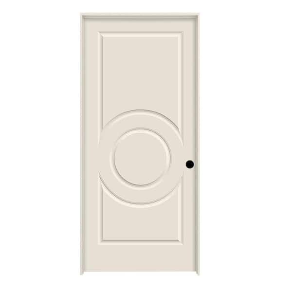 JELD-WEN 36 in. x 80 in. Left-Hand Primed C3340 3-Panel Premium Composite Single Prehung Interior Door