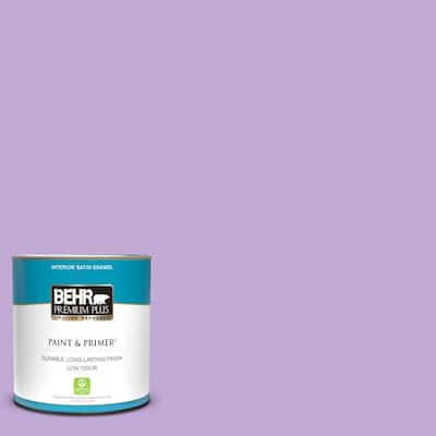 HGTV HOME by Sherwin-Williams Ovation Plus Satin Sumptuous Purple 4010-10  Latex Interior Paint + Primer (1-quart) in the Interior Paint department at