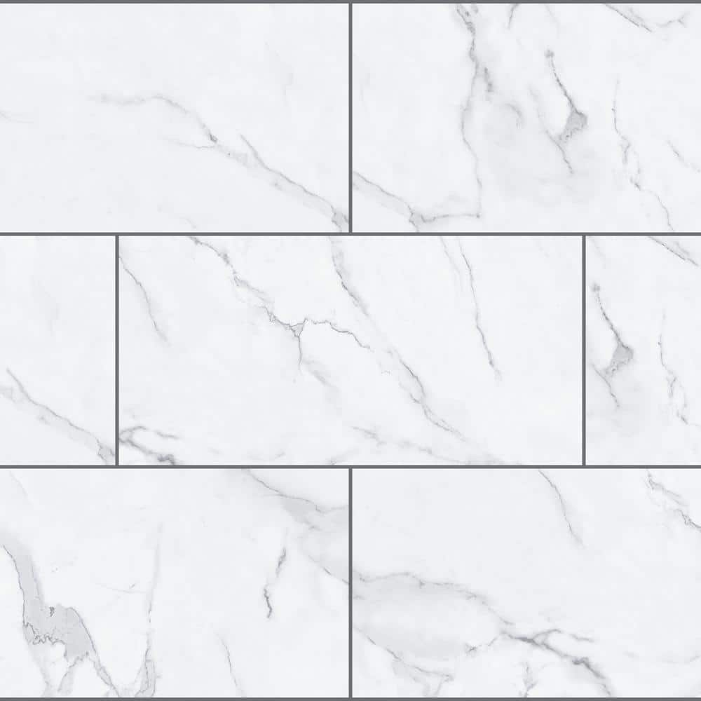 Brookfield Marble 22 MIL x 18.5 in. W x 37 in. L Click Lock Waterproof Vinyl Tile Flooring (19.1 sq. ft./case)