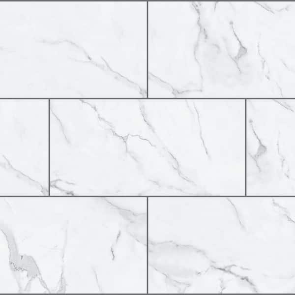 Lifeproof Brookfield Marble 22 MIL x 18.5 in. W x 37 in. L Click Lock Waterproof Vinyl Tile Flooring (19.1 sq. ft./case)