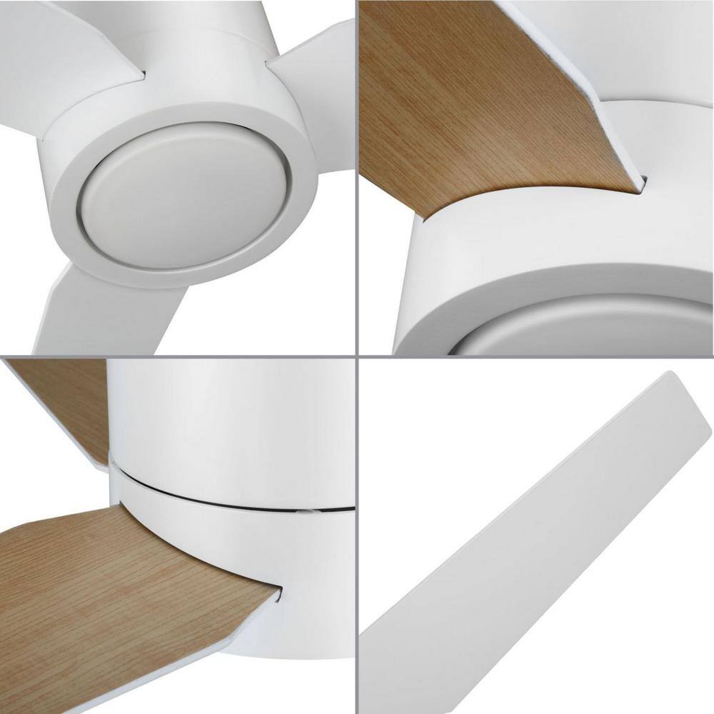 Braden 56'' Satin White LED Hugger Ceiling Fan with Remote