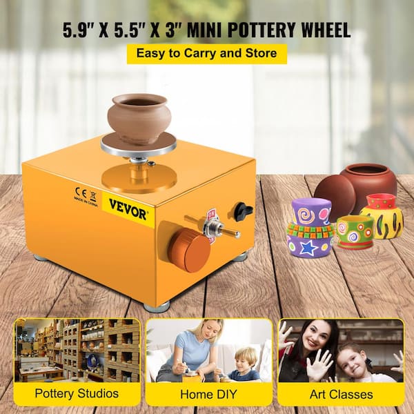 Yofuly Mini Pottery Wheel, USB Pottery Machine with 6 Pottery Shaping  Tools, 2000 RPM Pottery Wheel Mini Clay Making Pottery Machine Ceramic DIY  Craft