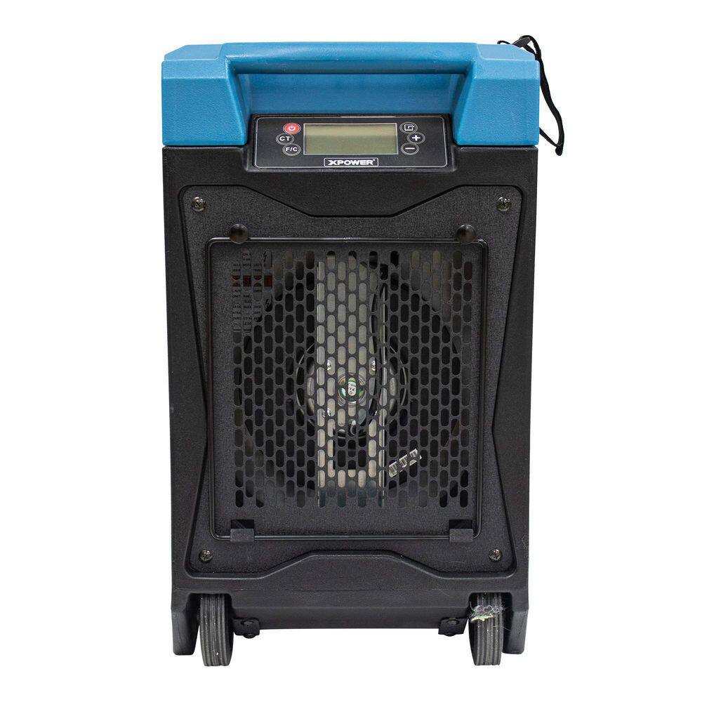 XPOWER 145-Pint Blue Commercial Dehumidifier with Pump
