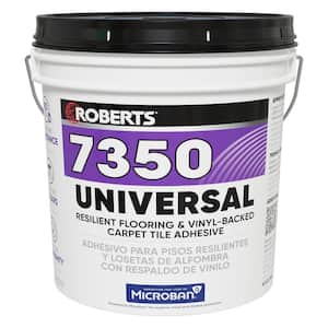 4 Gal.(16 qt.) 8-10 Hour Dry Time Universal Resilient Flooring and Vinyl-Backed Carpet Tile Floor Adhesive in Off White