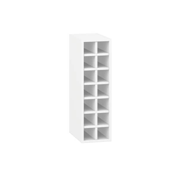 9 in. W x 14 in. D x 30 in. H Assembled Wine Rack Wall Kitchen Cabinet in Bright White