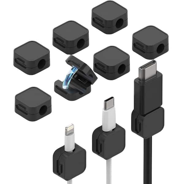 Yichuhaoxi Magnetic Cable Clips Cord Holder 10 Pack Under Desk Cable Management Adhesive Wire Organizer for Home Office Desk