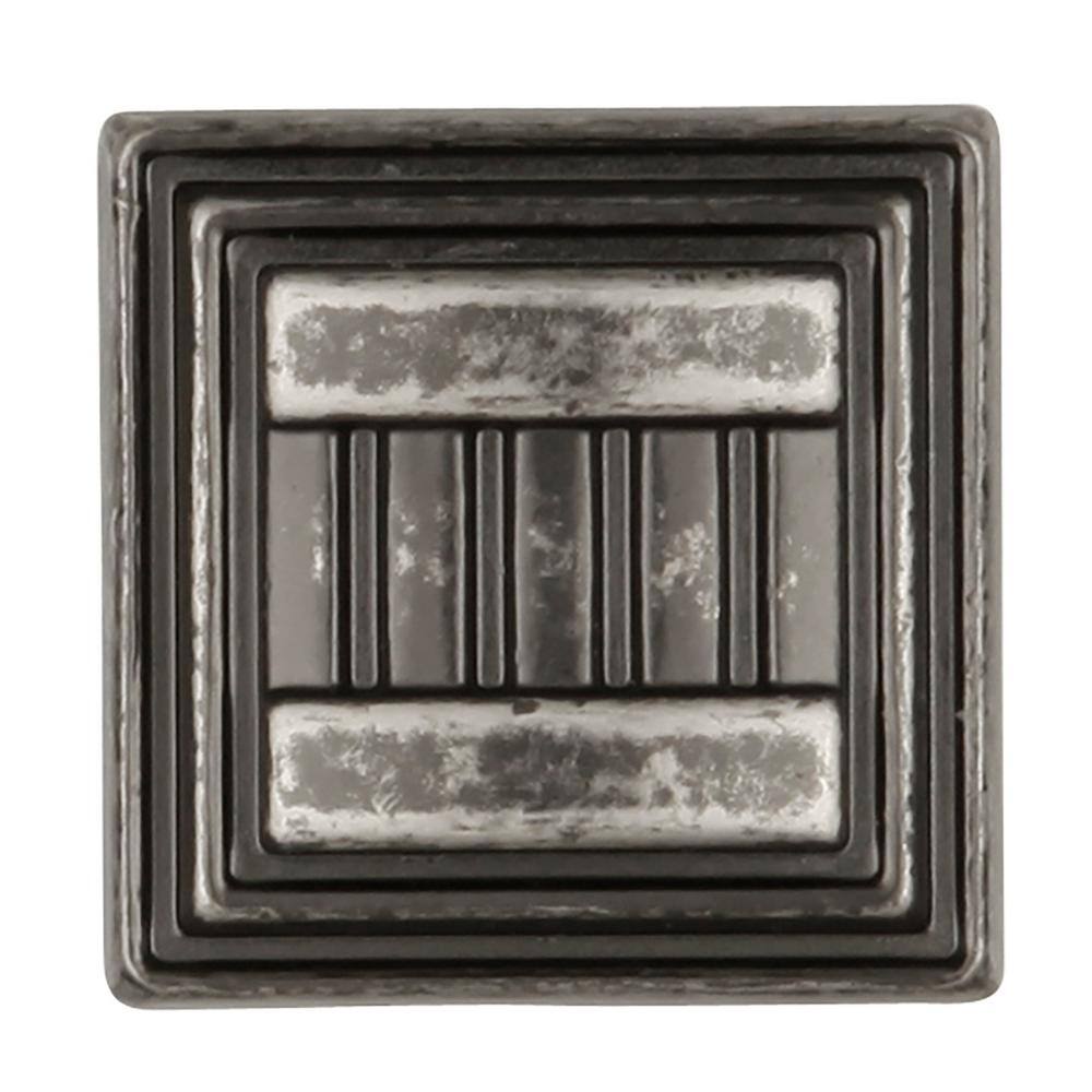 Sydney Black Nickel Square Cabinet Knob with Mounting Hardware