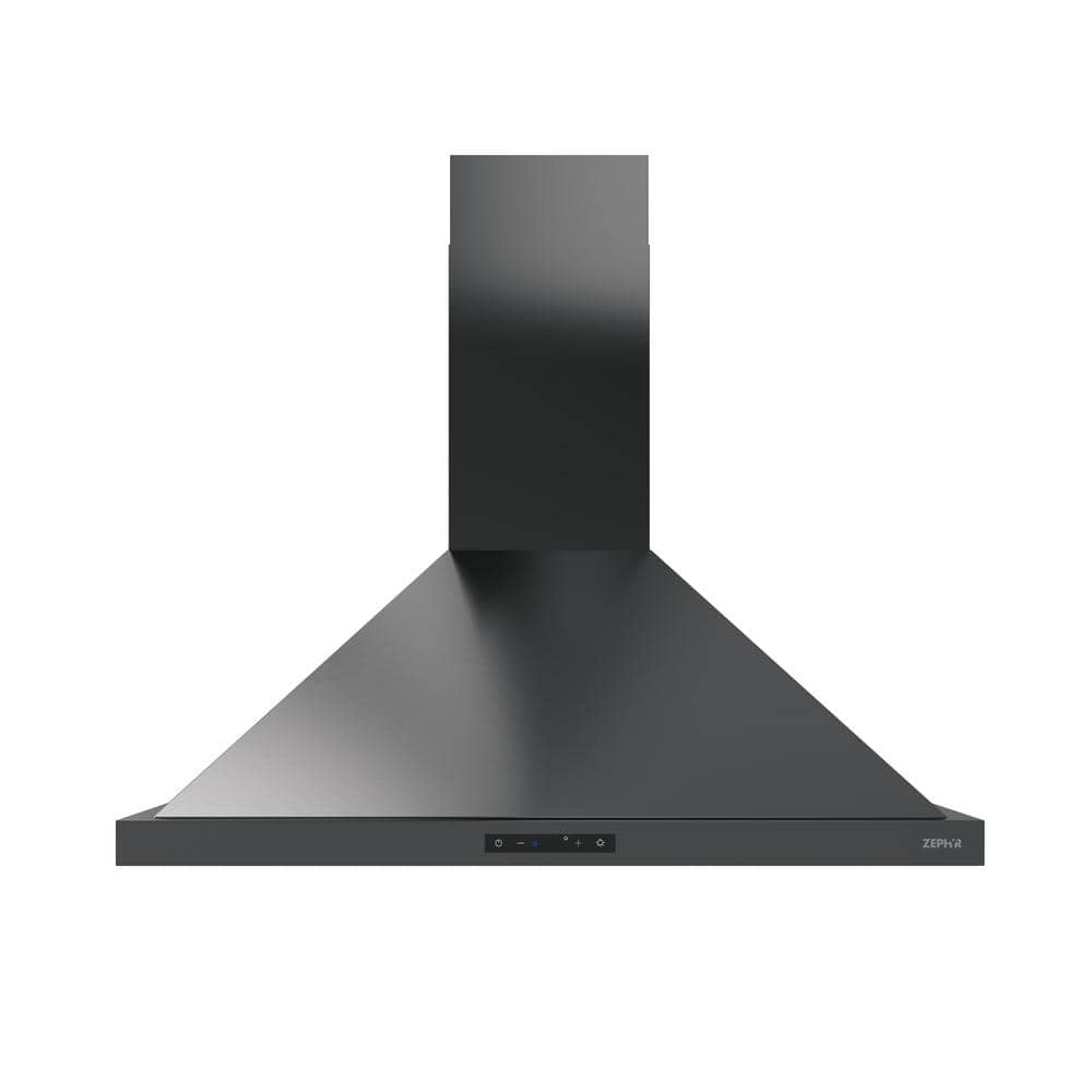 Ombra 30 in. 600 CFM Convertible Wall Mount Range Hood with LumiLight LED Lighting in Black Stainless Steel