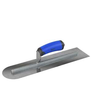 16 in. x 4 in. Carbon Steel Square/Round End Finish Trowel with Comfort Wave Handle
