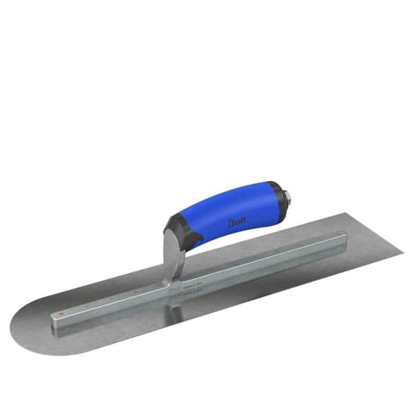 Bon Tool 20 in. x 4 in. Carbon Steel Square/Round End Finish Trowel with Comfort Wave Handle