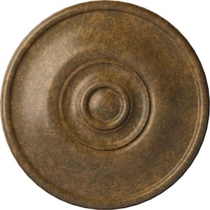 11-3/4 in. x 3/8 in. Jefferson Urethane Ceiling Medallion (Fits Canopies upto 2-7/8 in.), Rubbed Bronze