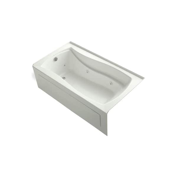 KOHLER Mariposa 66 in. Left Drain Rectangular Alcove Whirlpool Bathtub in Dune