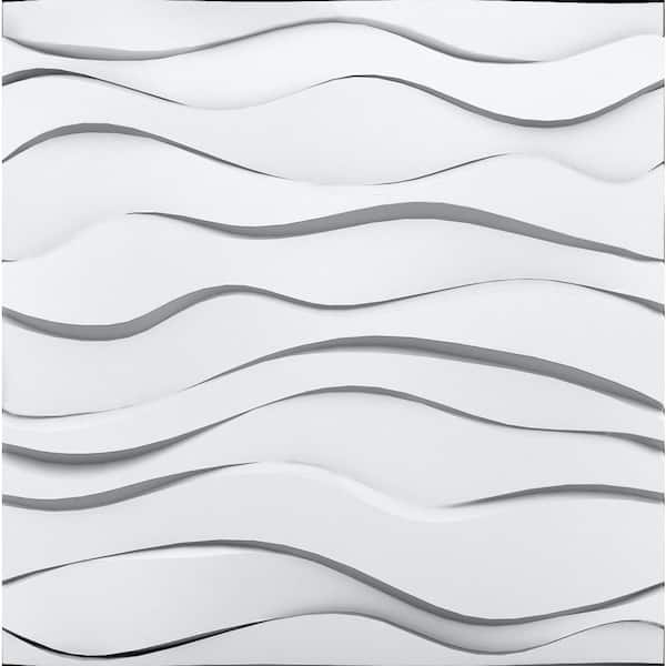 A La Maison Ceilings Zephyr 3/4 in. x 23-1/2 in. x 23-1/2 in. Seamless Foam Glue-Up 3D Wall