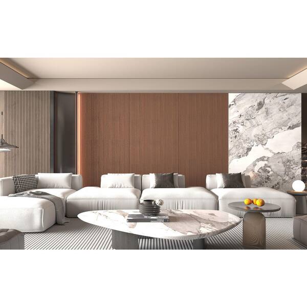 Mediterraneo 1/5 in. x 4 ft. x 8 ft. Brown Wood Square Edge PVC