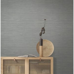 Charcoal Vista Textured Non-pasted Non-Woven Paper Wallpaper