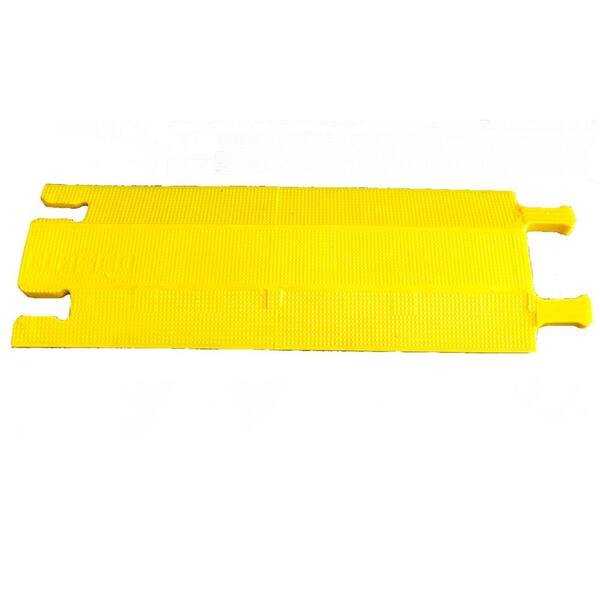 Elasco Products 3 ft. Single Channel 2.75 in. x 1.25 in. Red Heavy-Duty Drop Over in Yellow