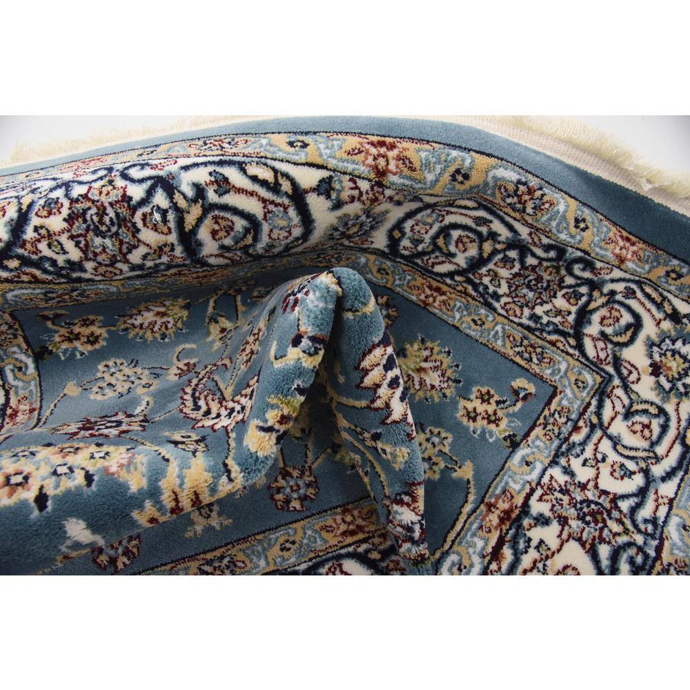 Narenj Blue Rectangular Stain-Resistant Indoor Rug