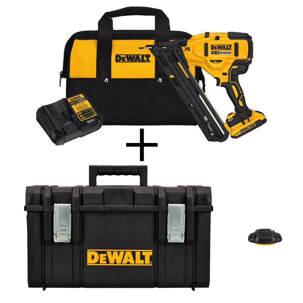 DEWALT 20Volt MAX 15Gauge LithiumIon Cordless Brad Nailer Kit w