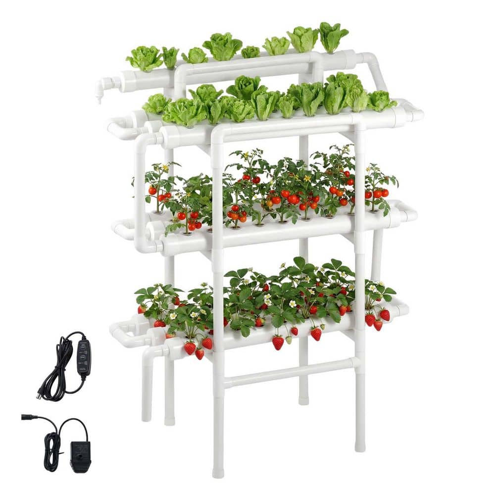 3-Tier Hydroponic Growing System Kit, 90-Site UPVC Pipe System with Timed Irrigation for Indoor Vegetable & Herb Garden price history on PriceWatchPro