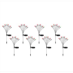 6-Pack Outdoor Solar Firefly Fairy Lights, 48 LED Solar Garden Lights for Pathway, Patio and Yard