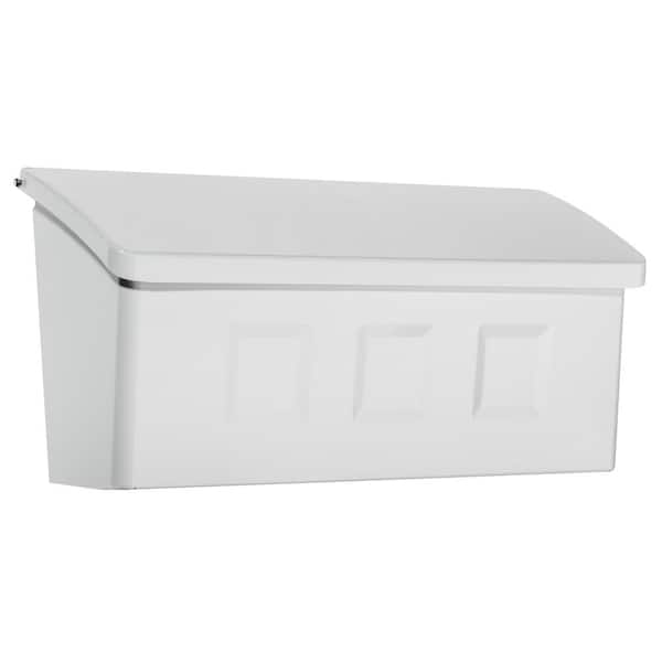 Architectural Mailboxes Wayland White Wall Mount Mailbox 2689w 10 The Home Depot - Modern White Wall Mounted Mailbox
