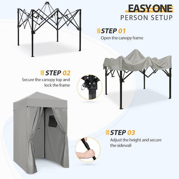 EAGLE PEAK 4 ft. x 4 ft. Pop Up Privacy Tent Foldable Outdoor