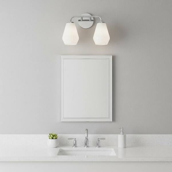 LARK - Gio 14.75 in. 2 Light Chrome Vanity Light