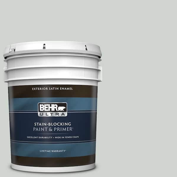 BEHR ULTRA 5 gal. #PPU12-11 Salt Glaze Satin Enamel Exterior Paint & Primer