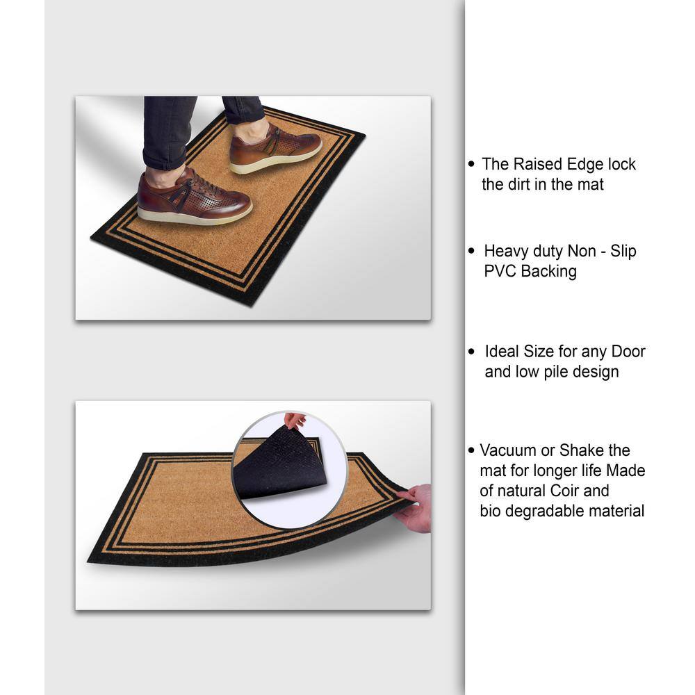 Personalized Classic Border Coir Outdoor Doormat, 18" x 30"