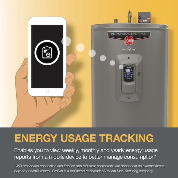 Rheem Gladiator 50 Gal. Tall 12 Year 4500/4500-Watt Smart Electric Water  Heater with Leak Detection and Auto Shutoff XE50T12CS45U0 - The Home Depot