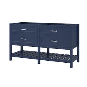 Lawson 60 in. W x 21-1/2 in. D x 34 in. H Bath Vanity Cabinet without Top in Aegean Blue
