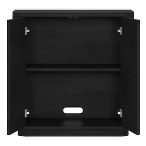 Easton 31.5 in. Black Grain Rectangular Accent Cabinet