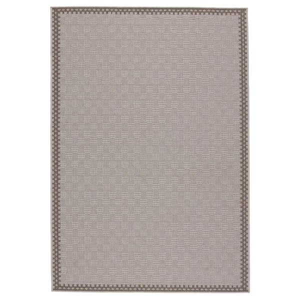 VIBE BY JAIPUR LIVING Tiare Gray/Taupe 4 ft. x 6 ft. Coastal Indoor/Outdoor Area Rug