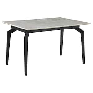 Mina Grey St1-and Sandy Black 51 in. 4-Legs Rectangular dining Table (Seats-6)