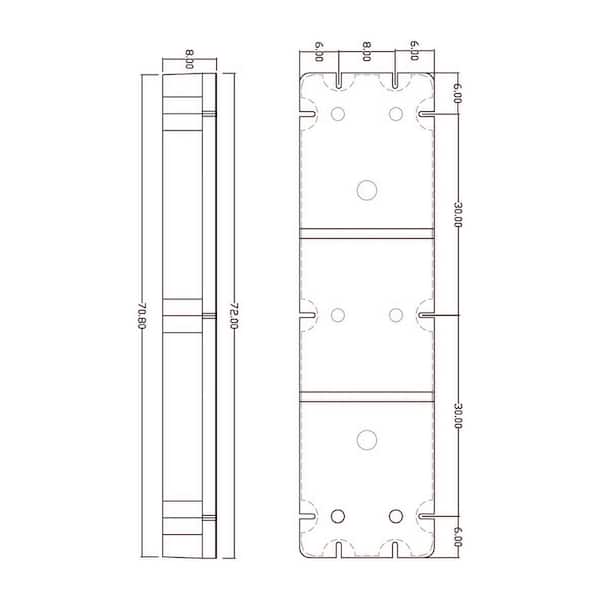 72 in. x 20 in. x 8 in. Foam Filled Dock Float Drum distributed by Multinautic