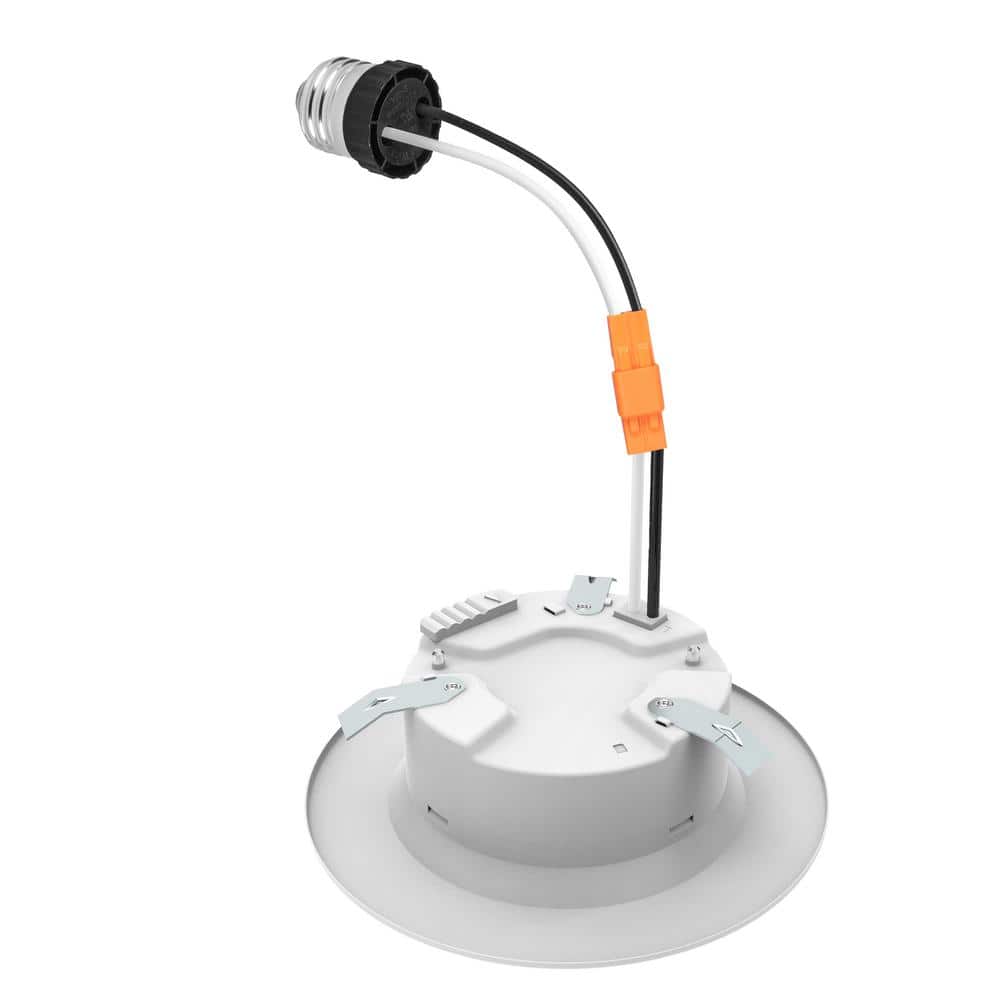 4-Inch White Dimmable LED Recessed Trim with Adjustable Color Technology (4-Pack)