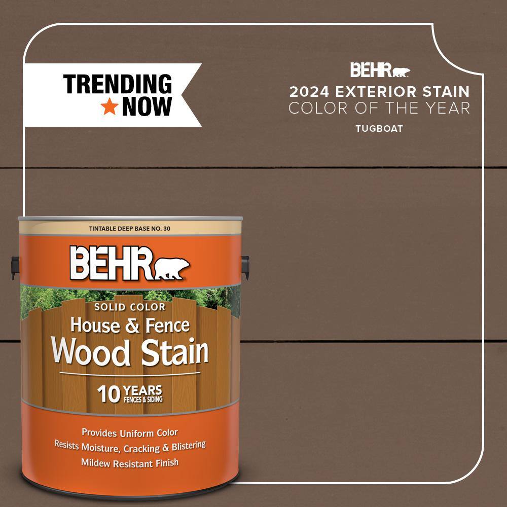 BEHR 1 gal. #SC-141 Tugboat Solid Color House and Fence Exterior Wood ...