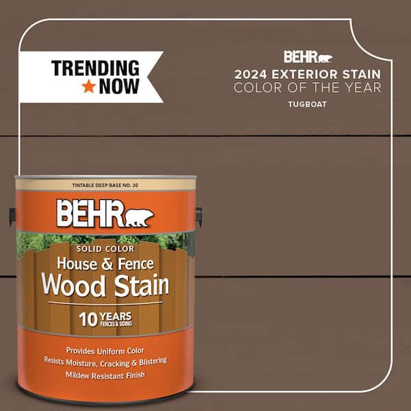 BEHR 1 gal. #SC-141 Tugboat Solid Color House and Fence Exterior Wood Stain