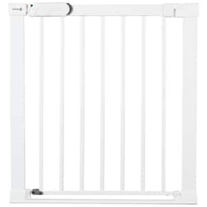 Flat Step 30 in. H Pressure-Mounted Child Safety Gate in White