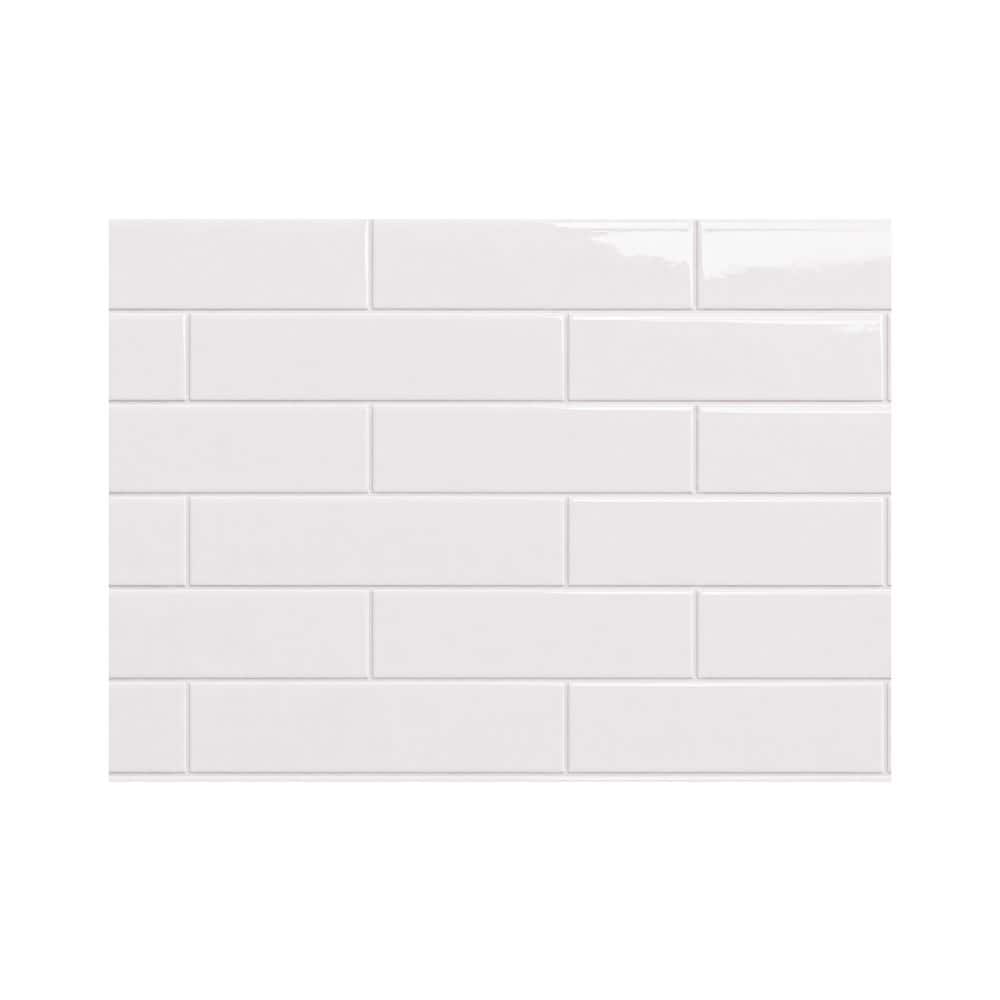 Underground White SAMPLE Glossy Glazed Ceramic Wall Tile 4 in. x 12 in. (0.32 sq. ft./piece) price history on PriceWatchPro