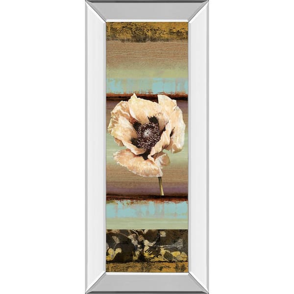 Classy Art "Elemental Poppy I" By Selina Werbelow Mirror Framed Print Wall Art 18 in. x 42 in.