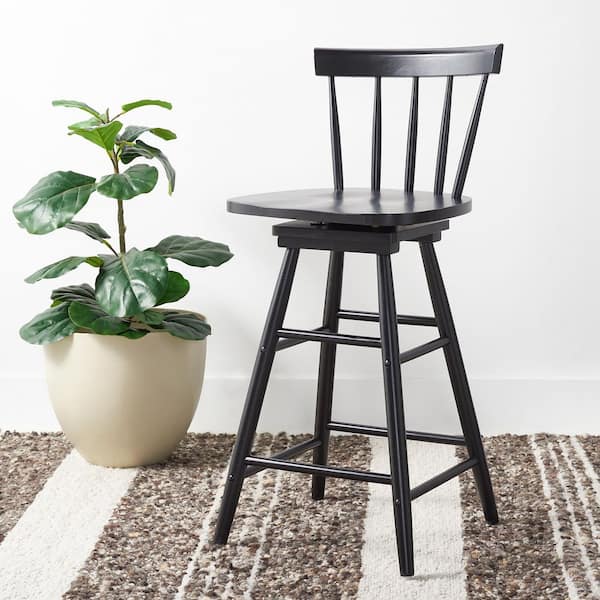Tage Black Swivel Bar Stool