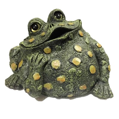 Toad Hollow - Frog - Garden Statues - Outdoor Decor - The Home Depot