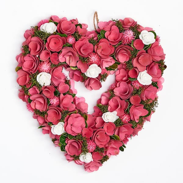 Living Heart Wreath Succulents / Air Plants / Dried Flowers