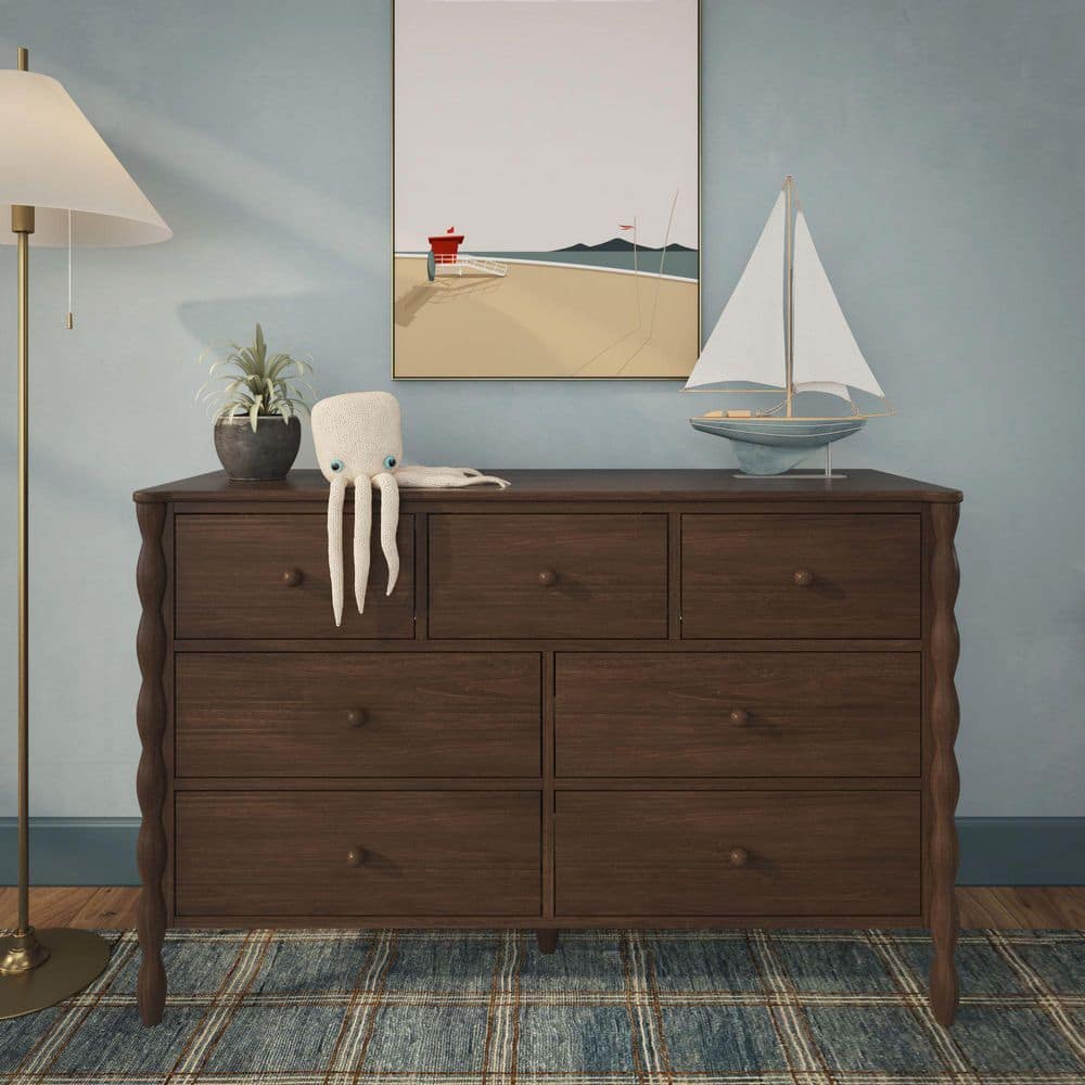 Jenny Walnut 7-Drawer 52 in. Wide Dresser price history on PriceWatchPro