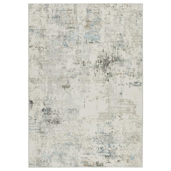 Jaipur Living Jehan Gray/Light Blue 9 ft. 10 in. x 14 ft. Abstract Rectangle Area Rug